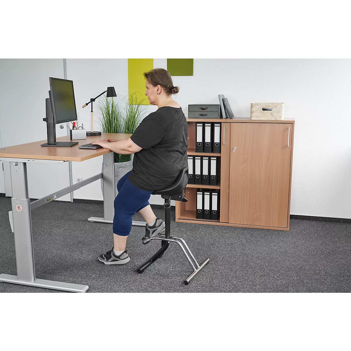 Bimos Werkstoel Stahulp 9456, zwart