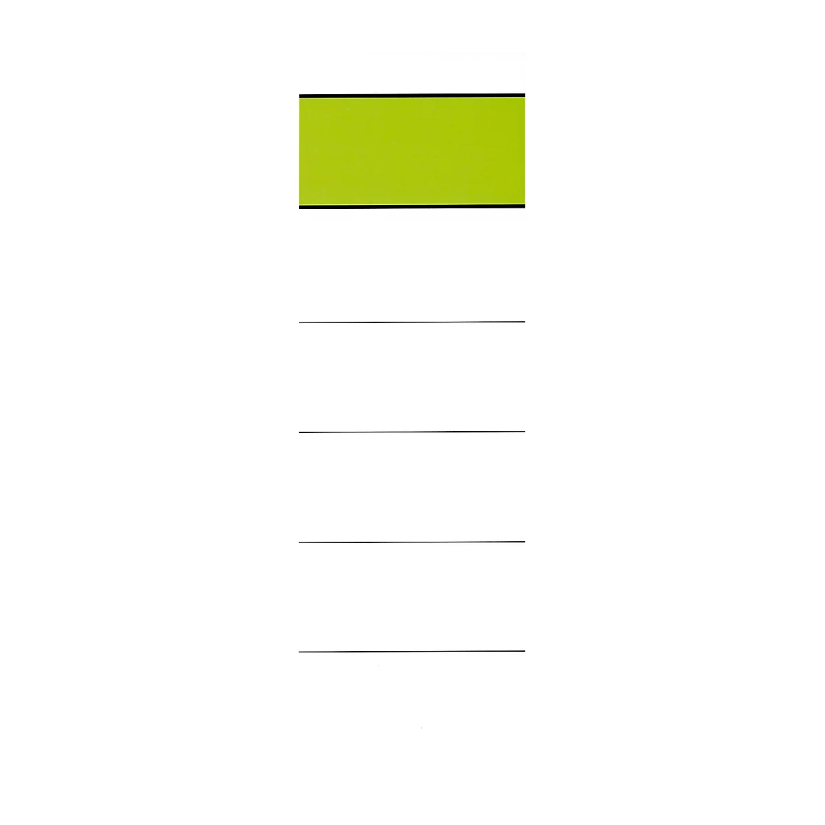 Rectangle with a yellow-green area, black border and horizontal lines.