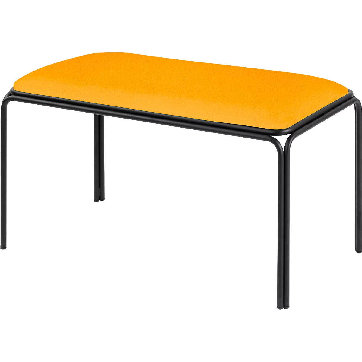 Bistrobank, 2 stuks, zitting kunstleer saffraan