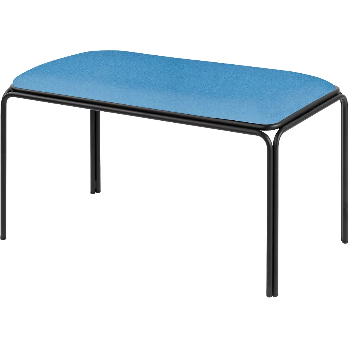 Bistrobank, zitting kunstleer blauw