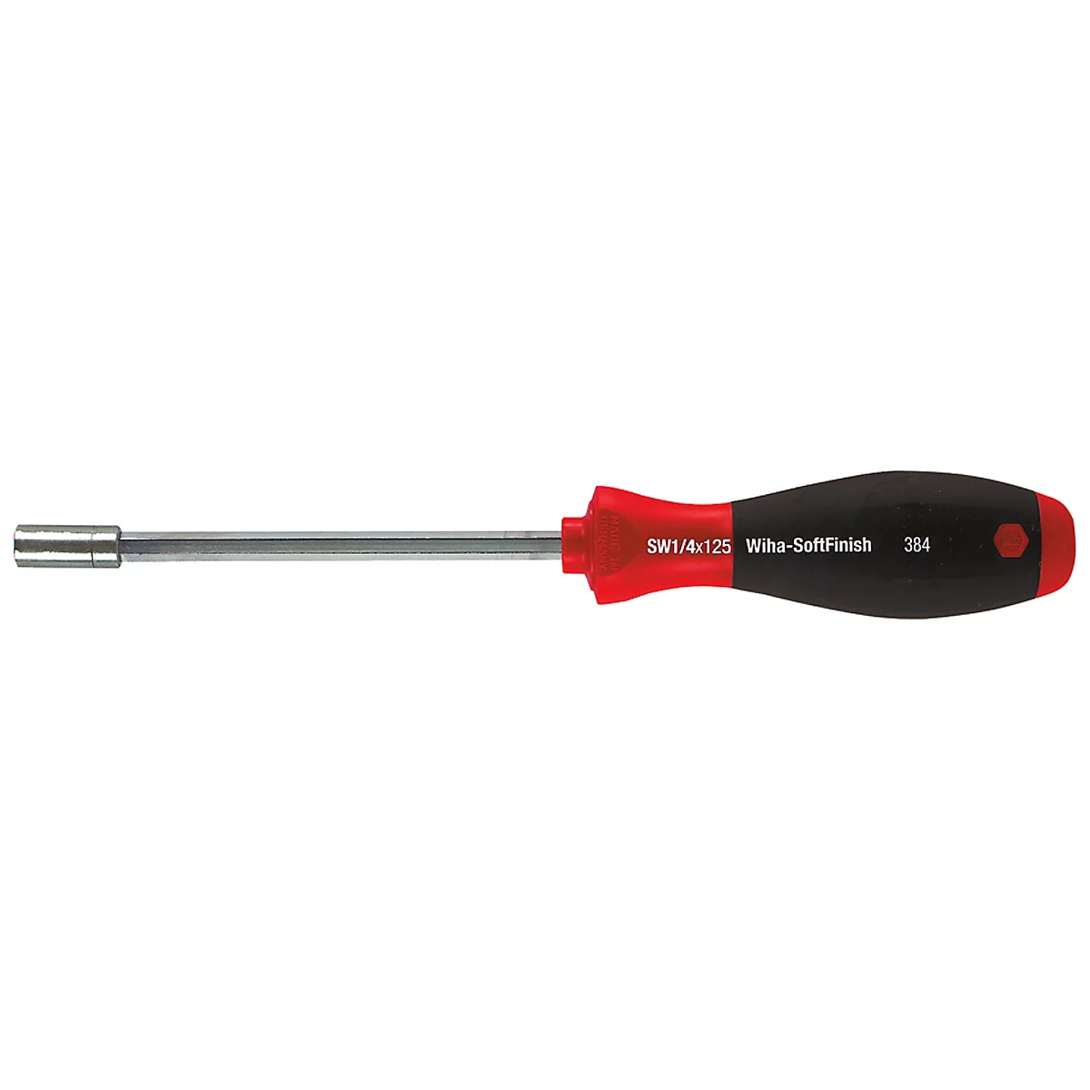 Bithalter WIHA SoftFinish, mit Handgriff, für Bits Innen-Sechskant 1/4 Zoll, magnetisch, 125 mm lang