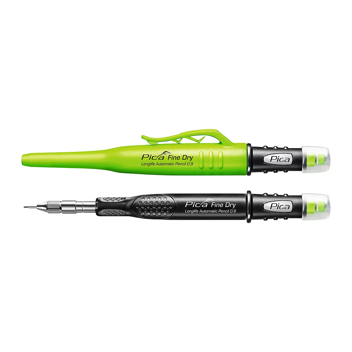 Bleistift Pica Fine Dry Longlife Automatic Pencil 0.9, Minendurchmesser 0,9 mm, Auto-Minenvorschub, Staub-/Nässeschutz, mit 5 Minen Härtegrad HB