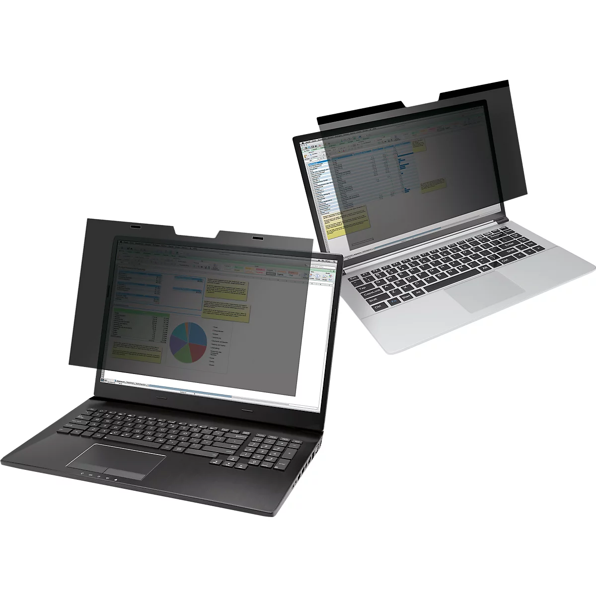 Blickschutzfilter Durable MAGNETIC, für Notebooks & Touchscreens mit 14,0'' & Bildformat 16:9, inkl. Dokumententasche & Mikrofasertuch, anthrazit/grau