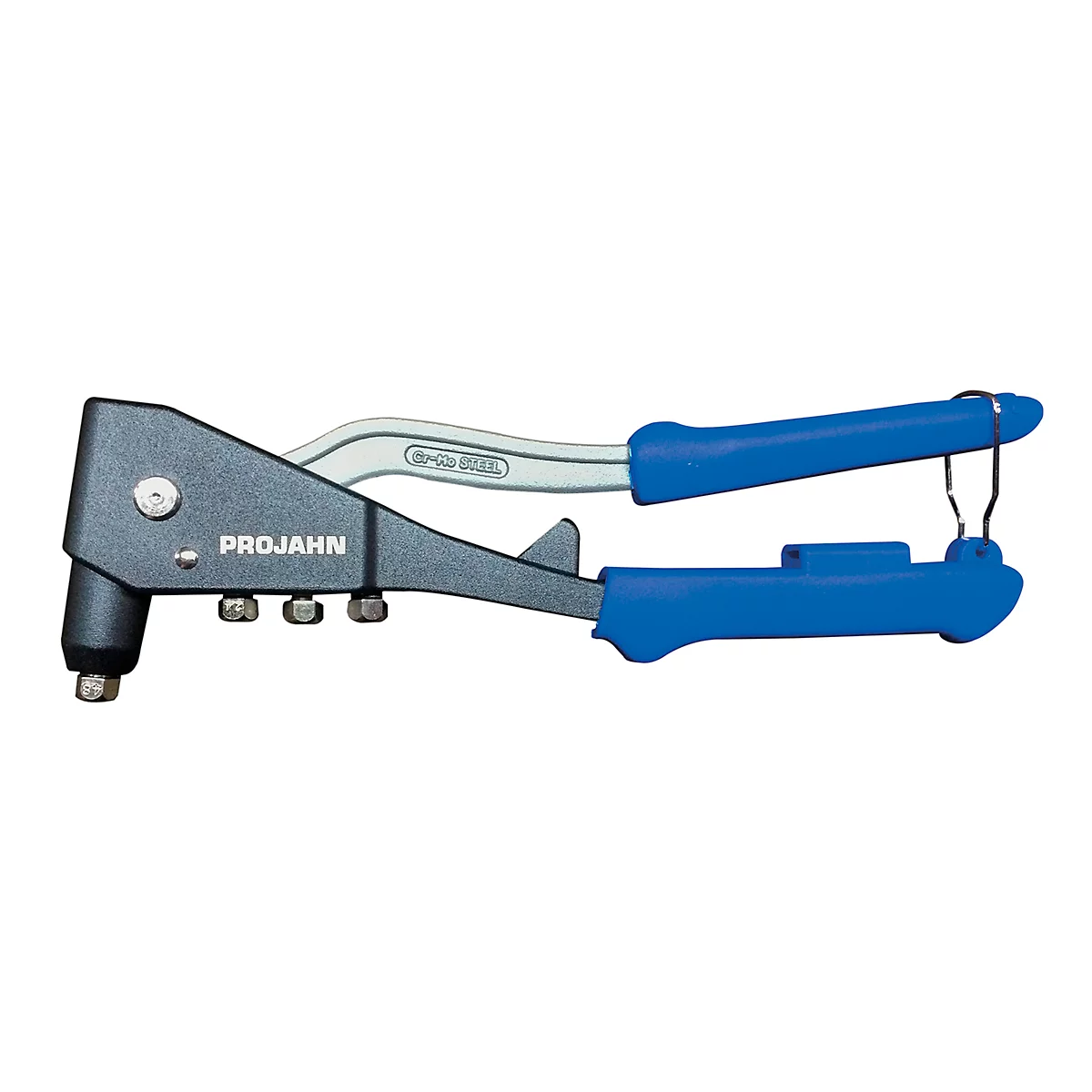 Blindklinktang PROJAHN, voor Ø 2,4/3,0-3,2/4,0/4,8-5,0 mm, ergonomisch gevormd, incl. mondstukken