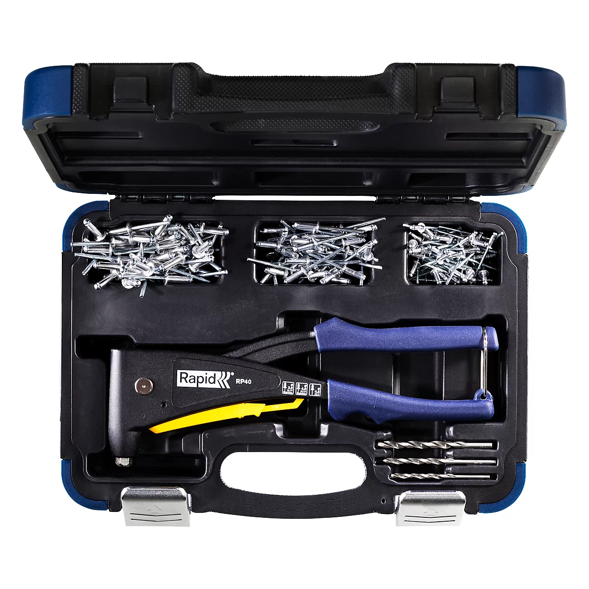 Blindklinktang Rapid RP40 Multi™, voor klinknagels met 3,2/4,0/4,8 mm, incl. meetgereedschap, 3 boren, 150 klinknagels