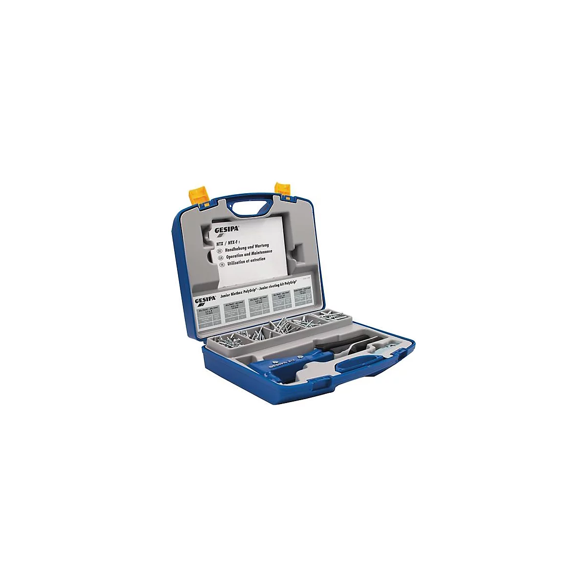 Blindnietsortiment Junior -Nietbox PolyGrip® 352tlg i.Blechkoffer GESIPA