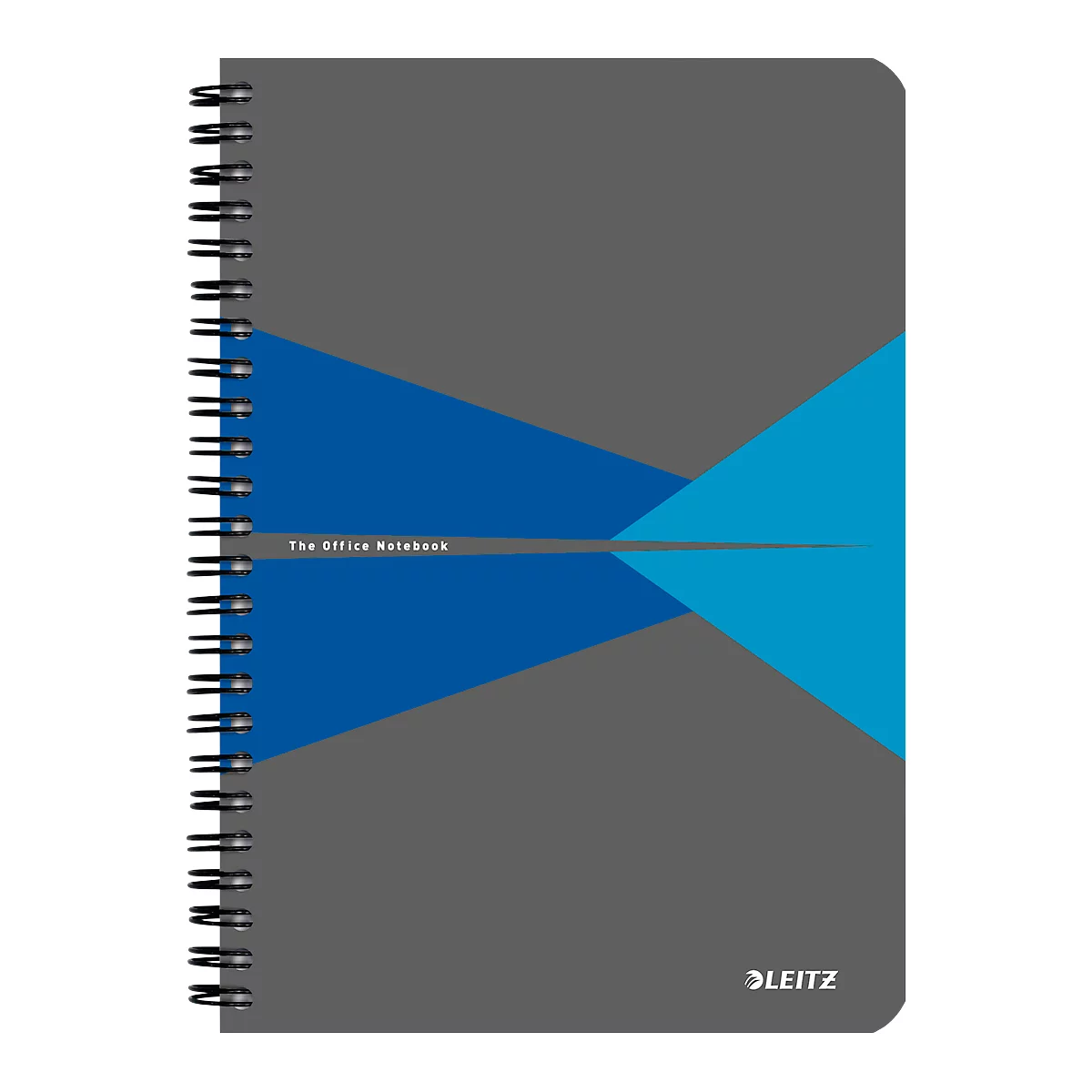 Bloc collège Office 445800 LEITZ®, format A5, reliure plastifiée, quadrillé, bleu