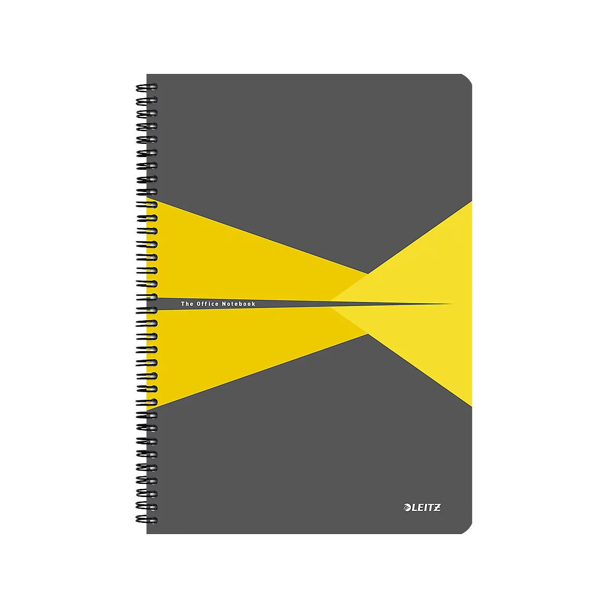 Bloc collège Office 449500 LEITZ®, format A4, PP, quadrillé, jaune