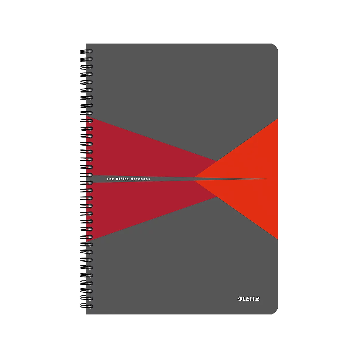 Bloc collège Office 449500 LEITZ®, format A4, PP, quadrillé, rouge