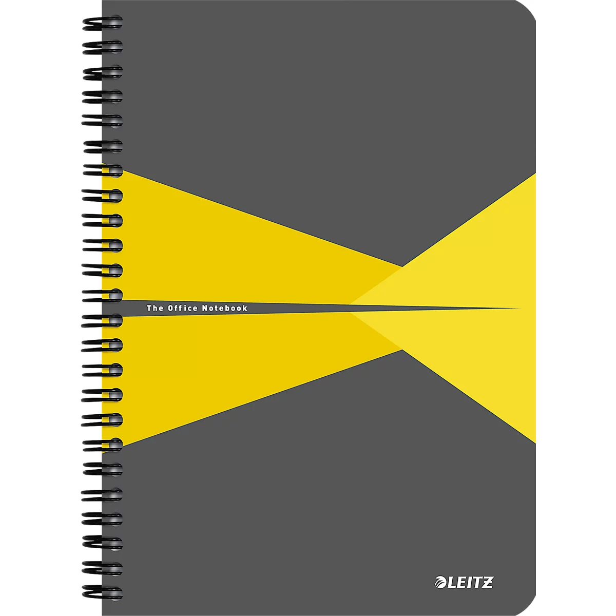 Bloc collège Office 449800 LEITZ®, format A5, PP, quadrillé, jaune
