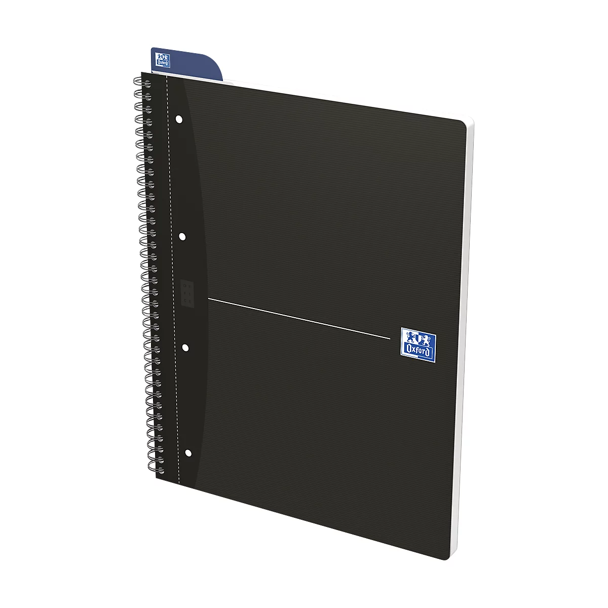 Bloc collège Office Oxford, format A4+, 70 feuilles lignées, lot de 5, noir