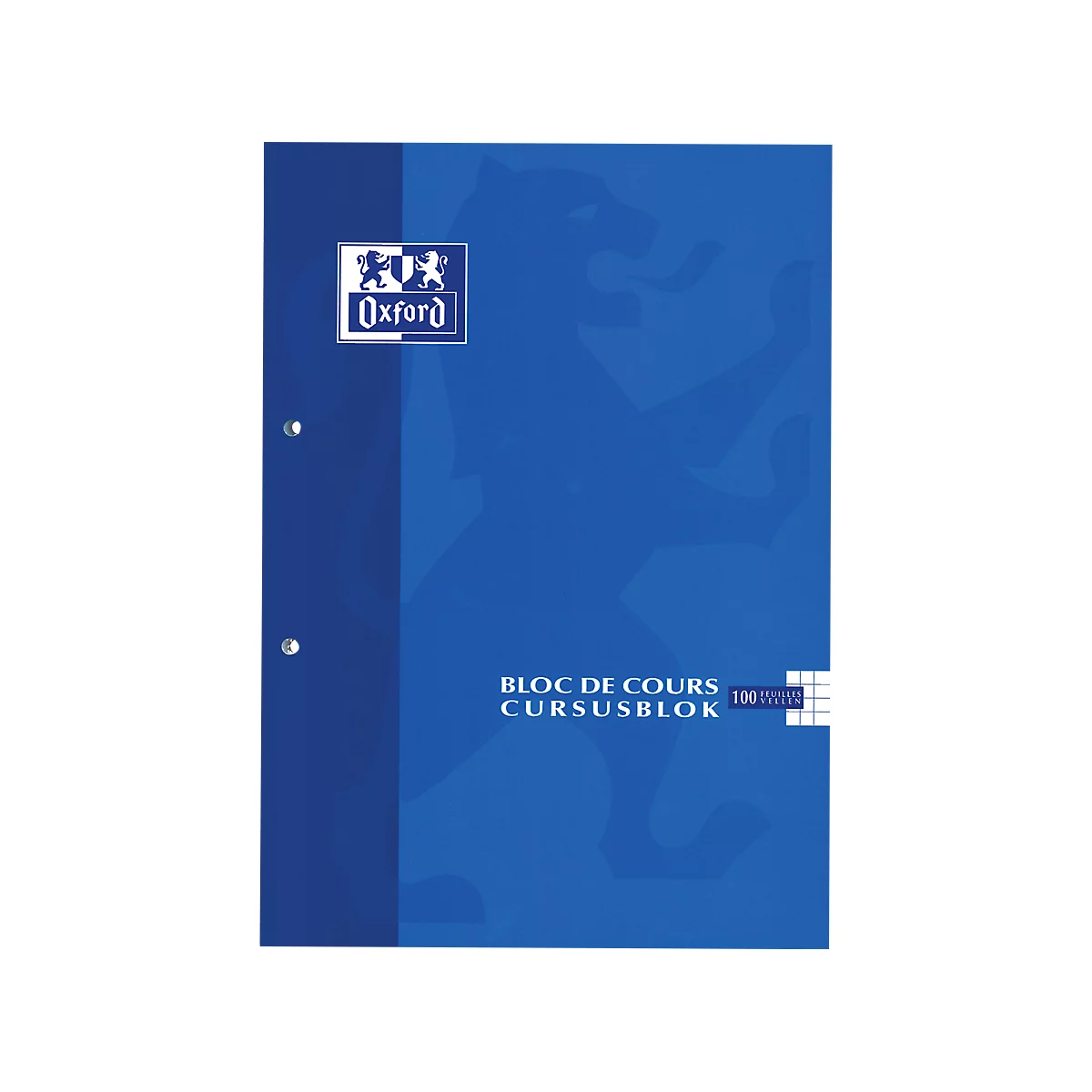 Bloc de cours OXFORD - A4 - 90 g/m²- quadrillé - 100 feuilles - 5 pièces
