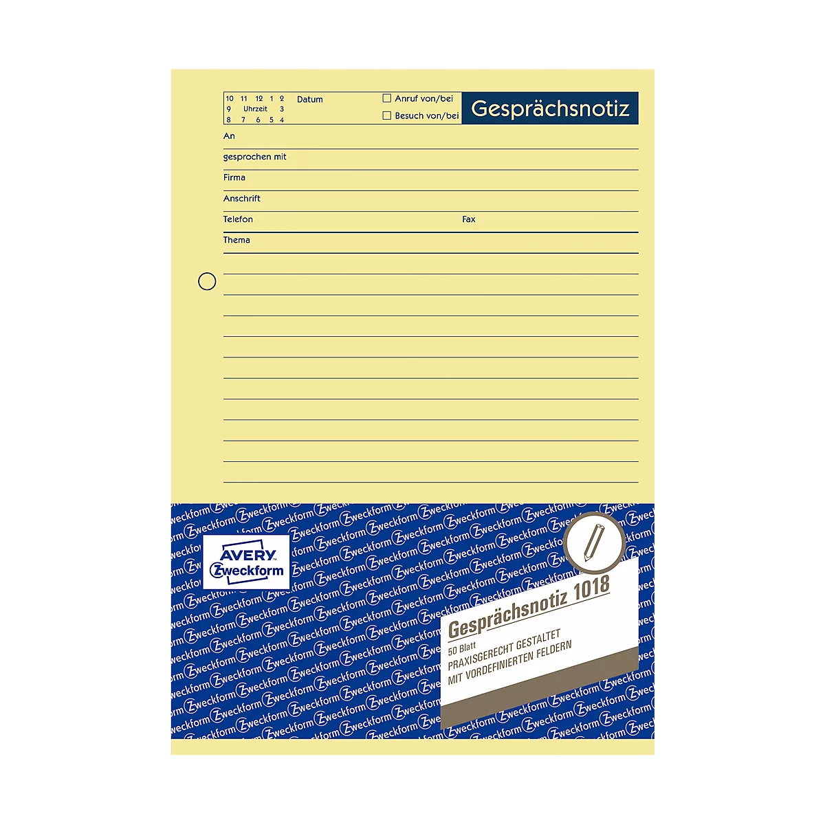 Bloc de notes de conversation n°1018 Avery Zweckform