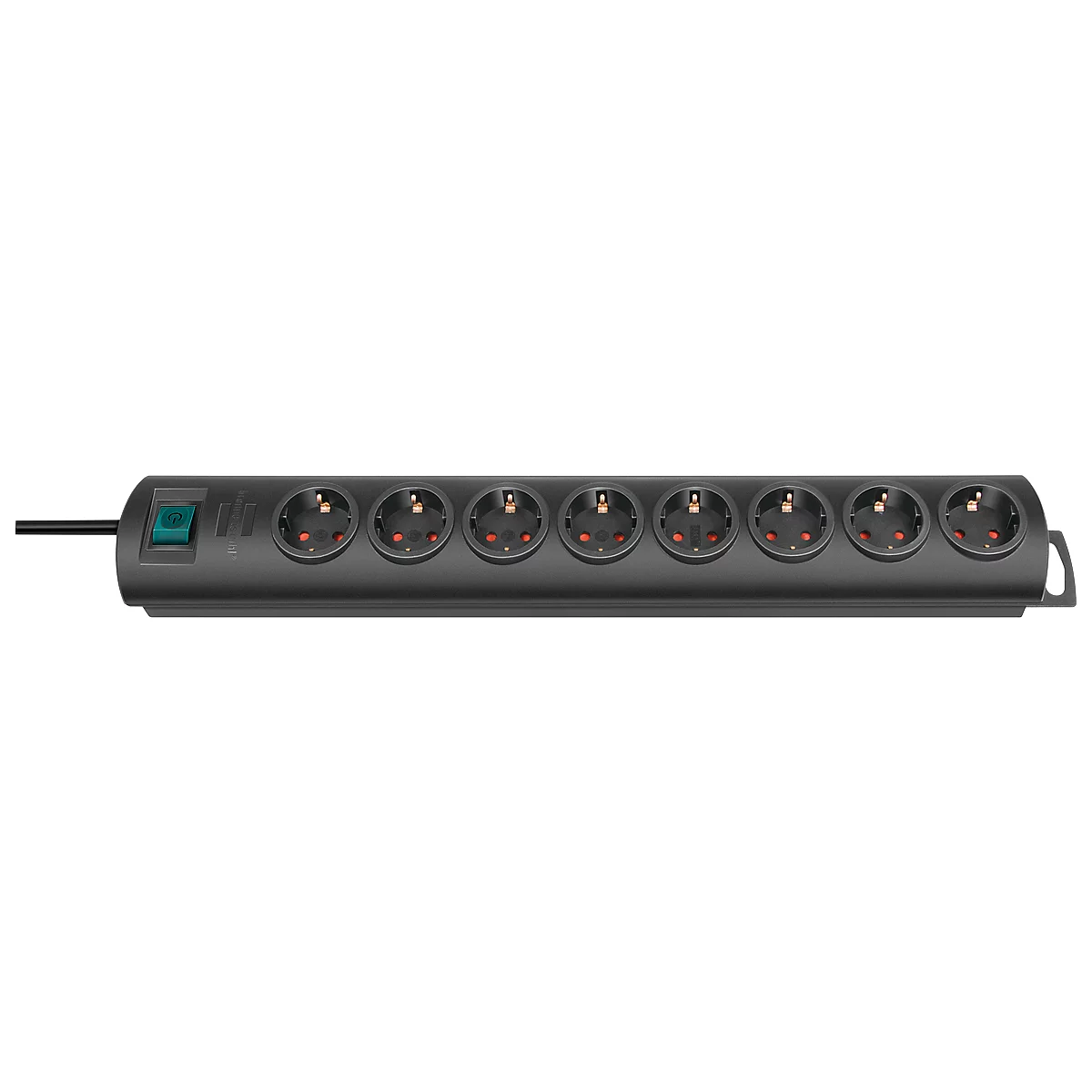 Bloc multiprise, 8 prises, noir