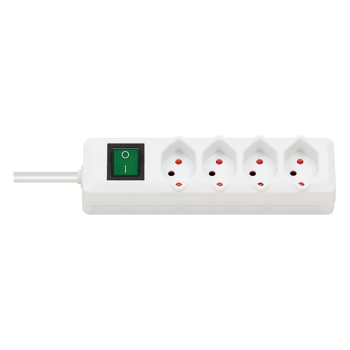 Bloc multiprise avec interrupteur Swiss-Line, 4 prises