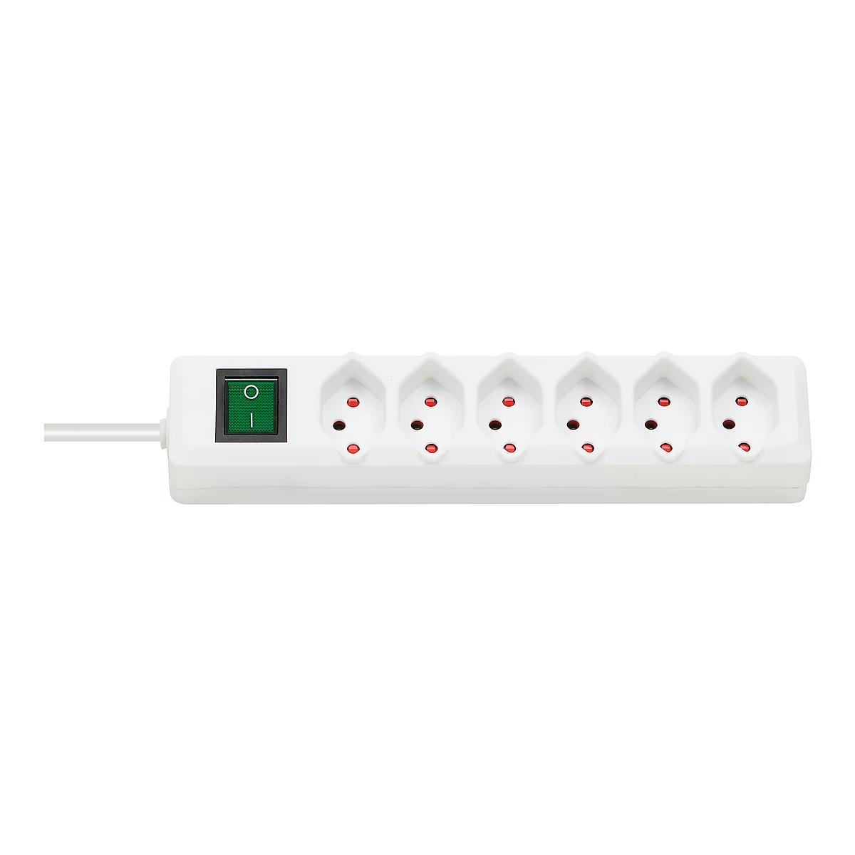 Bloc multiprise avec interrupteur Swiss-Line, 6 prises