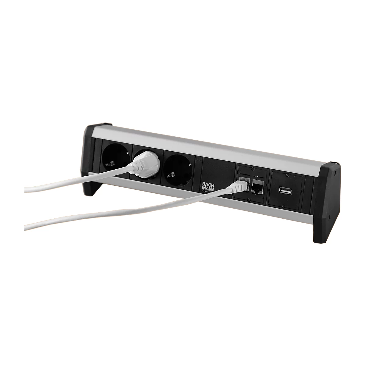 Bloc multiprise Desk 2, prise à contact de sécurité CAT6, USB, HDMI, alu  acheter à prix avantageux