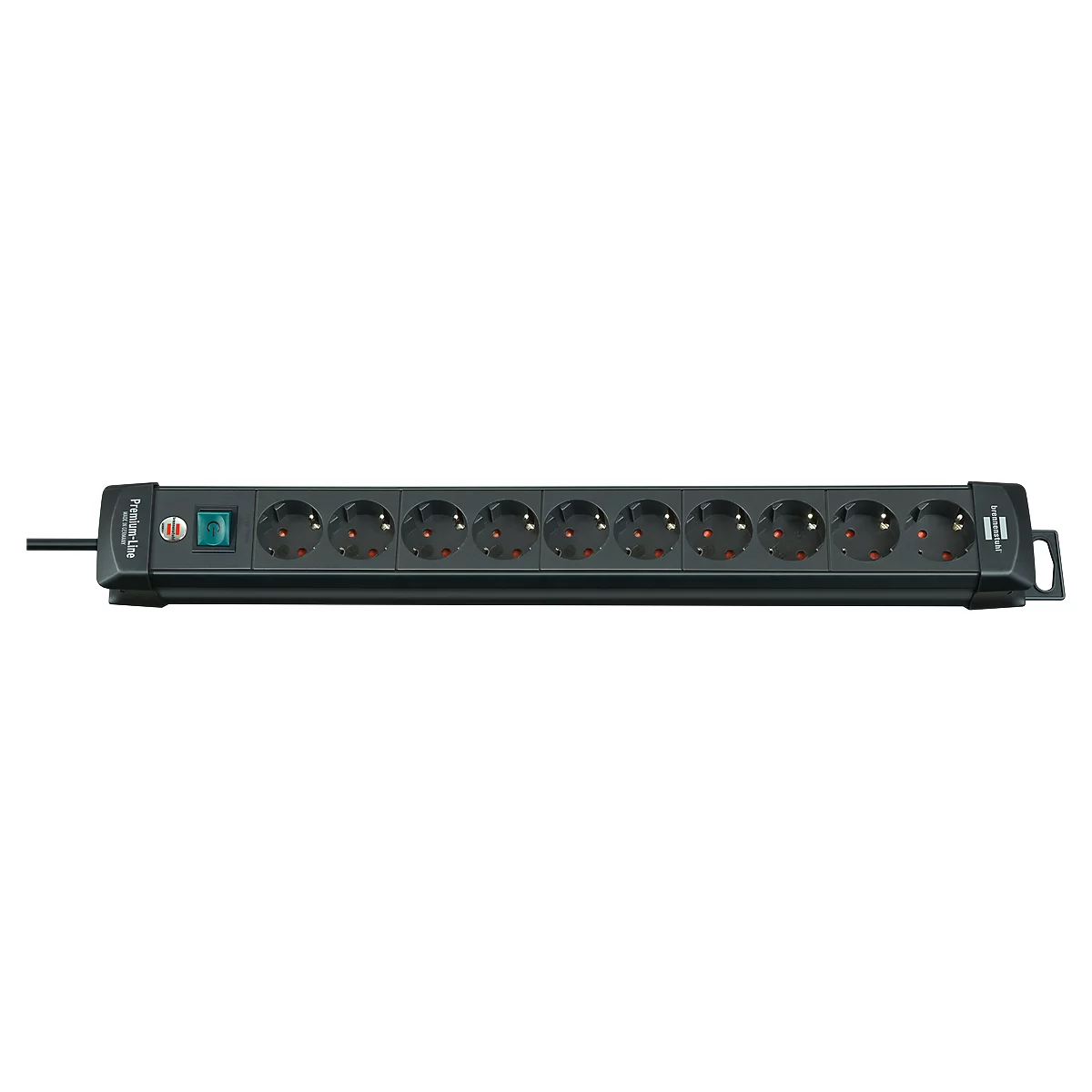 Bloc multiprise Premium-Line, 10 prises, noir