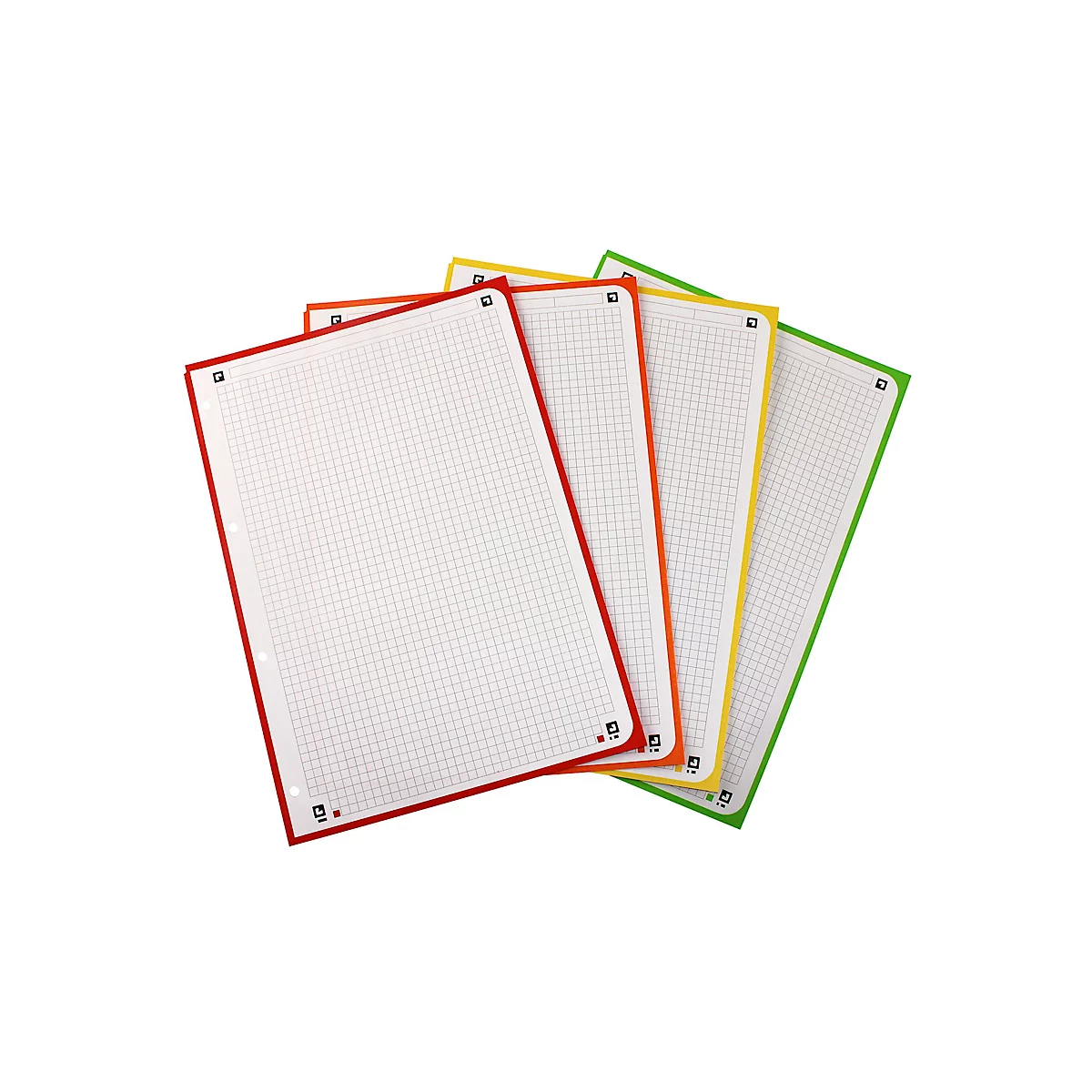 Bloc-notes collège Oxford TOUCH European Book, DIN A4+, quadrillé, Optik Paper®, reliure double spirale, avec tableau blanc, baie