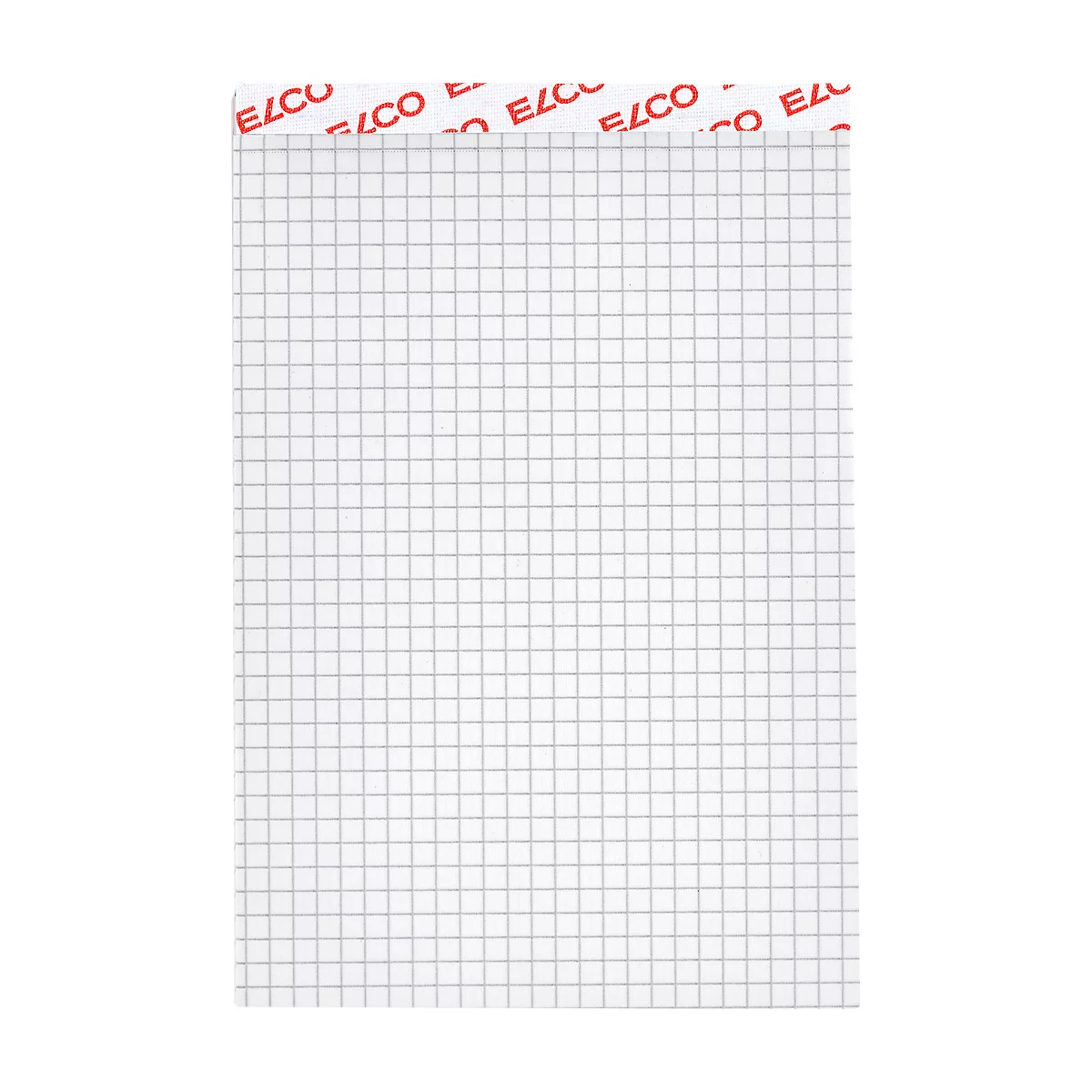 Bloc-notes ELCO, quadrillé avec interlignes de 4 mm, format A6, 100 feuilles, blanc