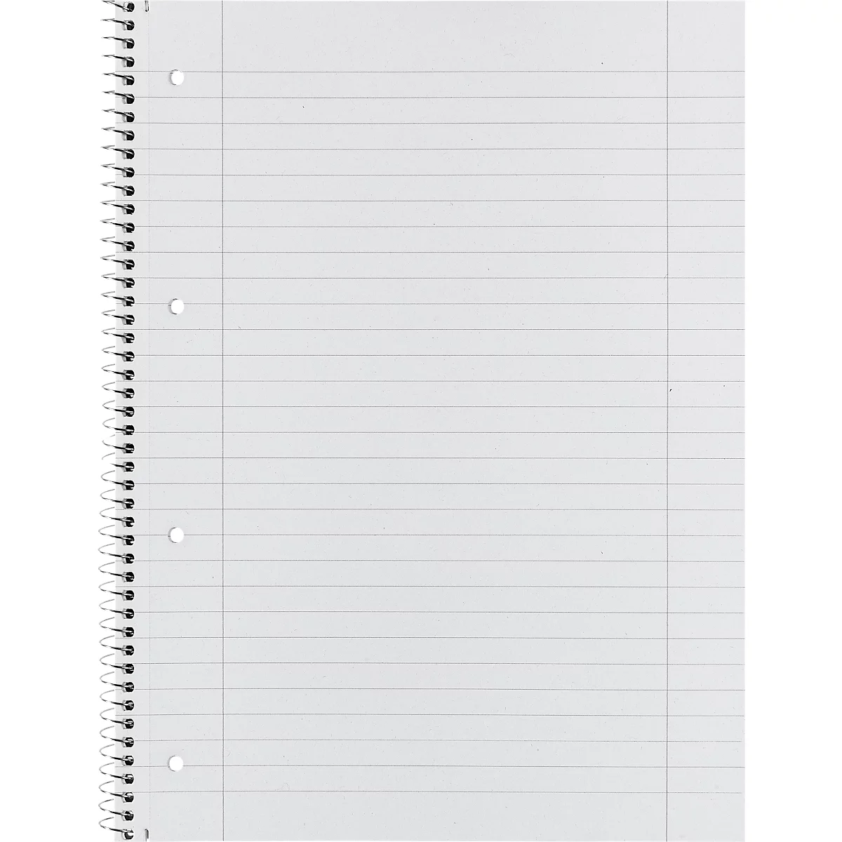 Bloc-notes LANDRÉ Recycling, 80 feuilles, DIN A4+, 70 g/m², 4 perforations, reliure à spirales, OPTIK PAPER®, linéature 27, bleu