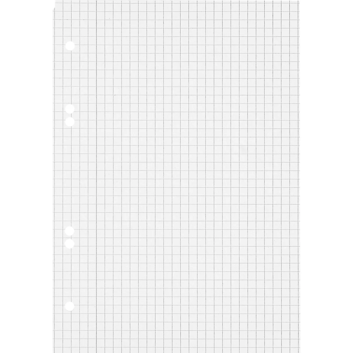 Bloc-notes LANDRÉ Recycling, 80 feuilles, DIN A5+, 70 g/m², 6 perforations, reliure à spirales, OPTIK PAPER®, quadrillé, marge gauche, multicolore