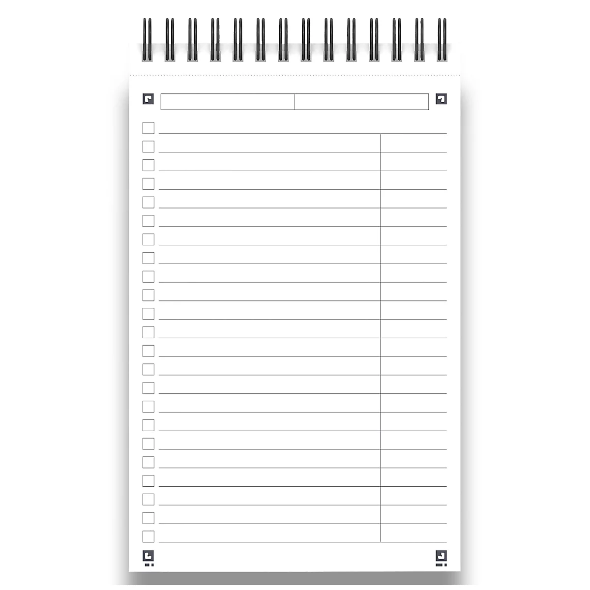 Bloc-notes Oxford Essentials Task Manager, 70 feuilles, 125×200mm, Optik Paper®, reliure à double spirale, assorti. couleurs, assorti, 5 pcs.