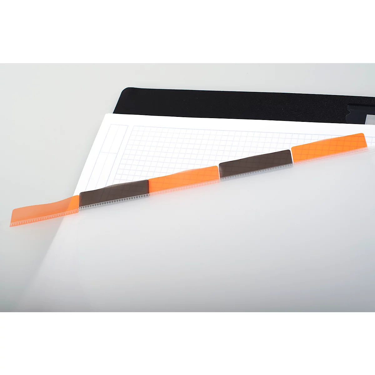 Bloc-notes Rhodia ExaBook, 80 feuilles, DIN A4+, 90 g/m², reliure à double spirale, intercalaires, règle, poche intérieure, quadrillé, avec marge et cadre
