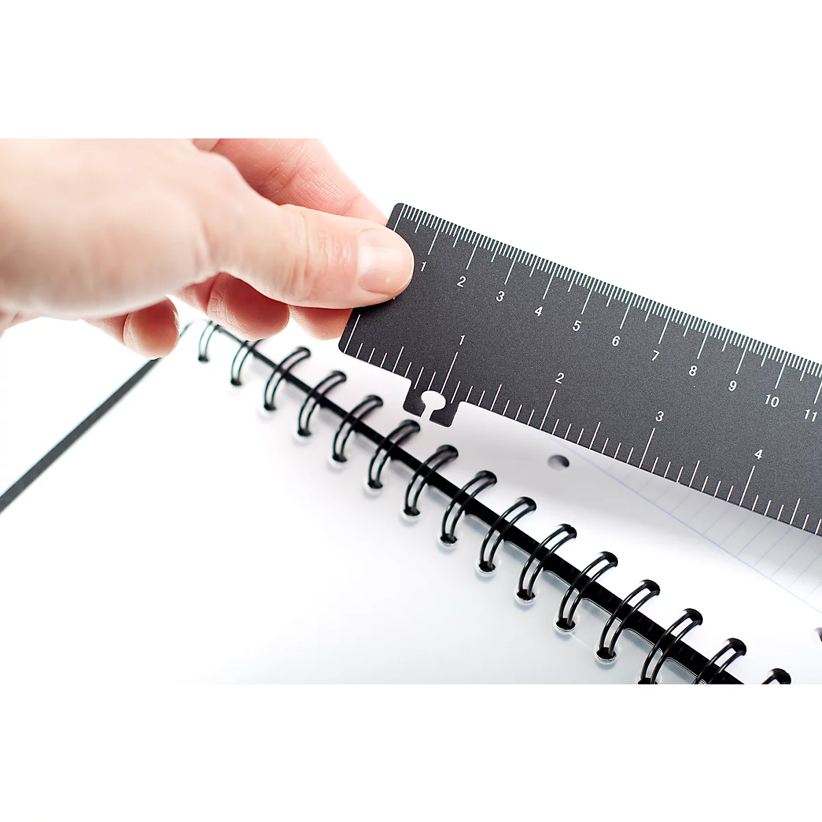 Bloc-notes Rhodia ExaBook, 80 feuilles, DIN A4+, 90 g/m², reliure à double spirale, intercalaires, règle, poche intérieure, quadrillé, avec marge et cadre