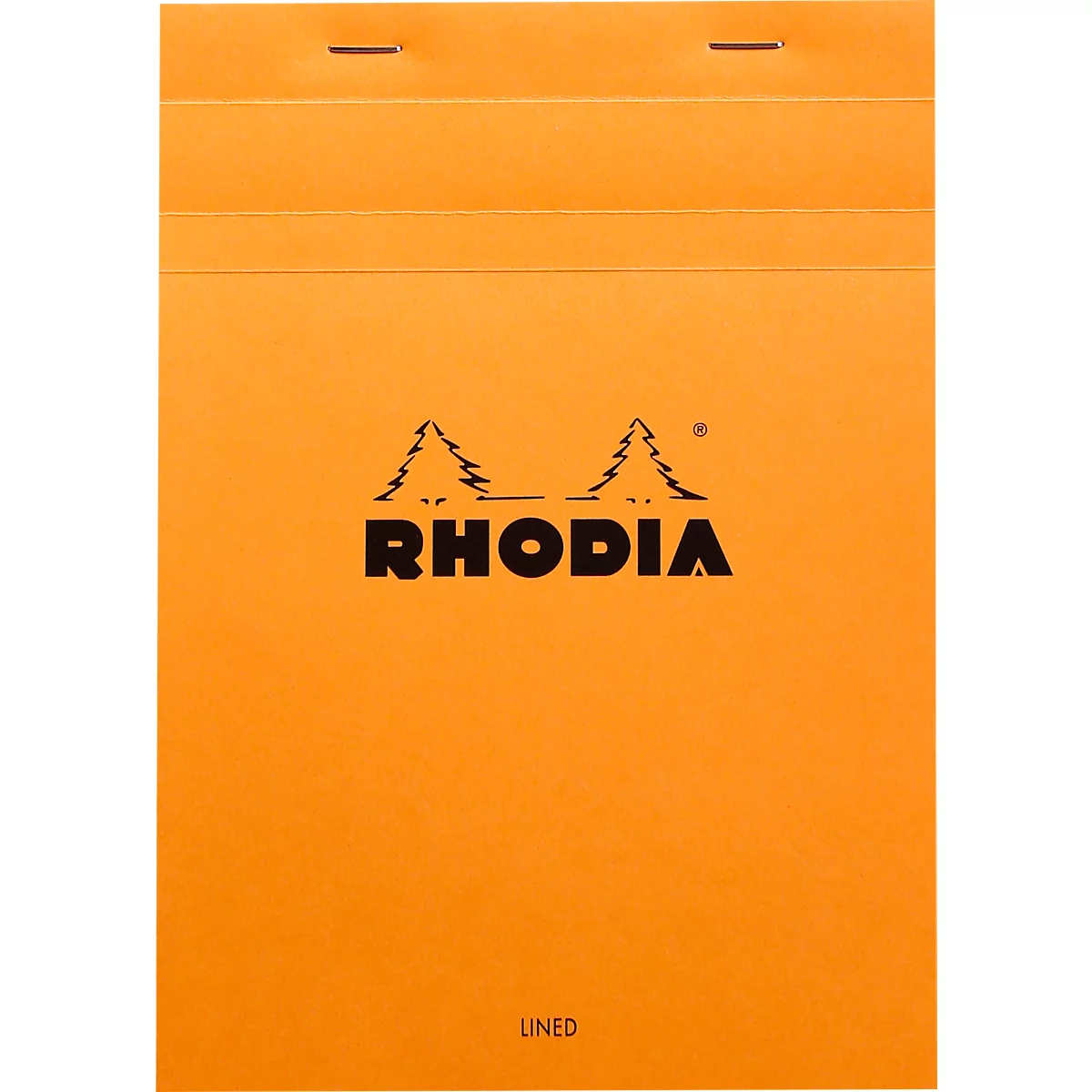 Bloc-notes Rhodia No.16, DIN A5, 80 feuilles, agrafé, dos cartonné, 80 g/m², ligné, avec marge, orange