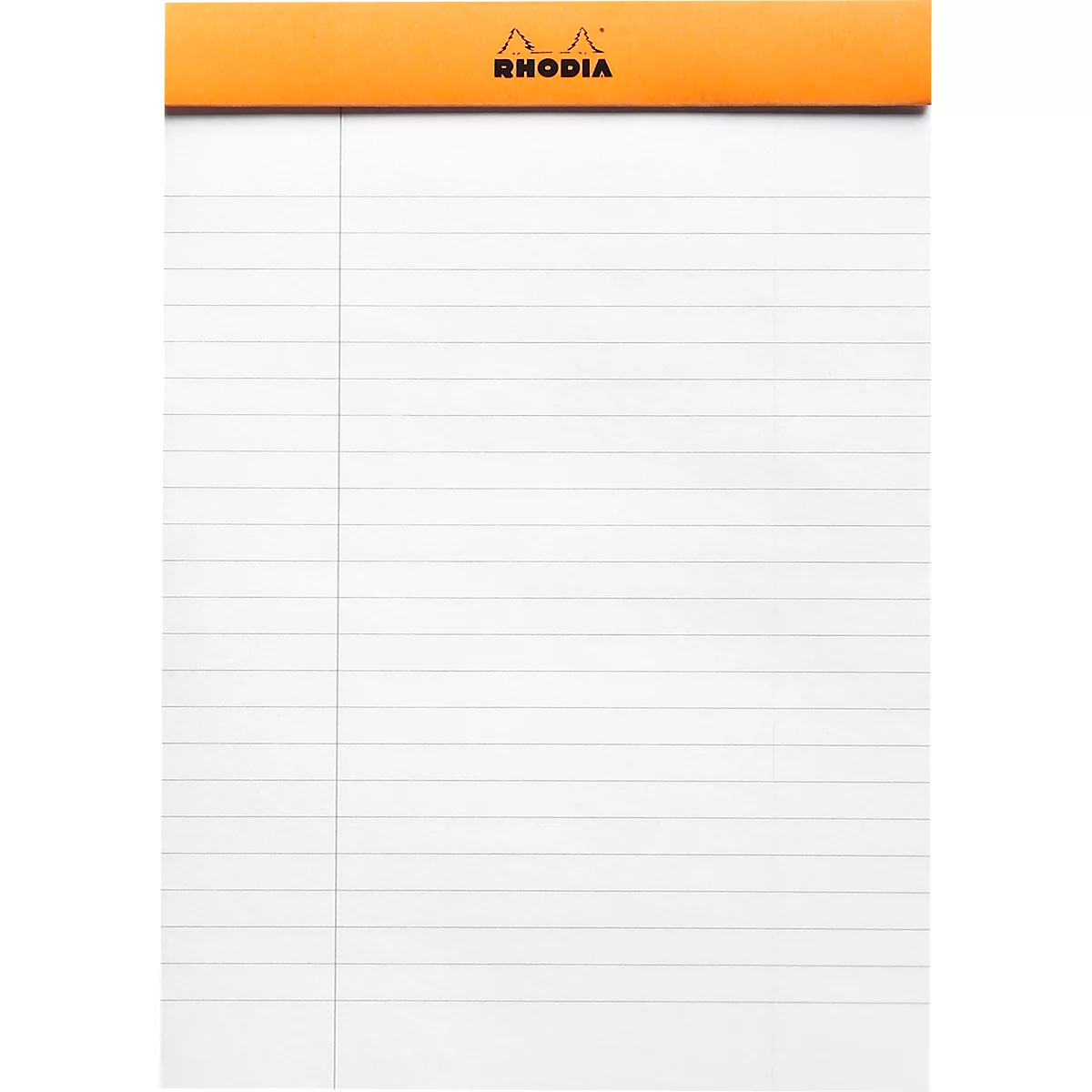 Bloc-notes Rhodia No.16, DIN A5, 80 feuilles, agrafé, dos cartonné, 80 g/m², ligné, avec marge, orange