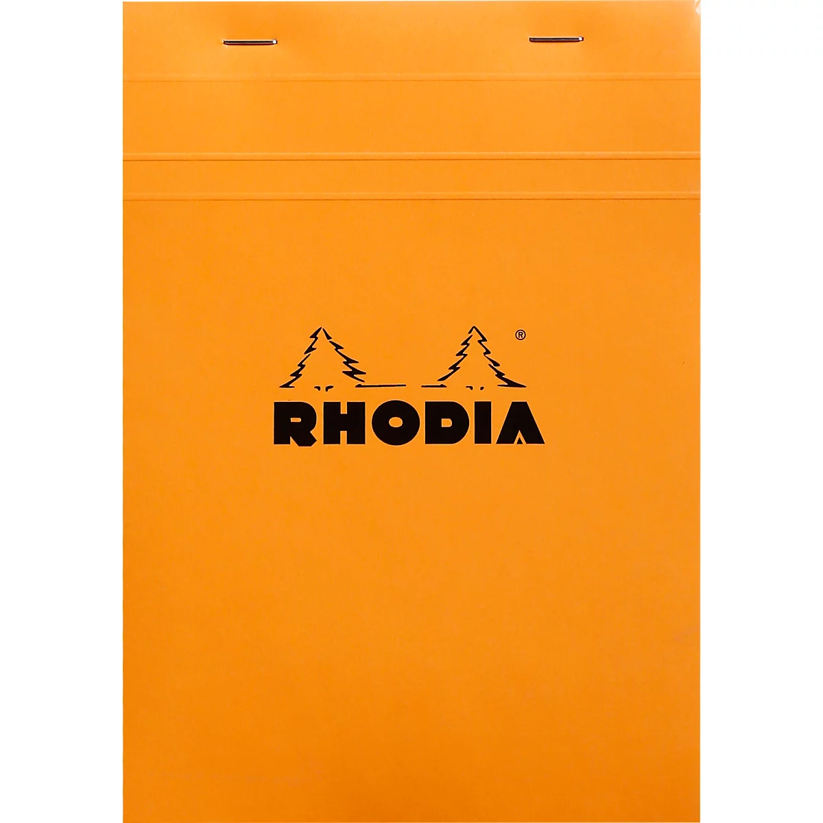 Bloc-notes Rhodia No.16, DIN A5, 80 feuilles, agrafé, dos cartonné, 80 g/m², quadrillé, orange