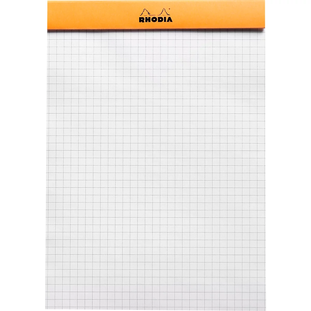 Bloc-notes Rhodia No.16, DIN A5, 80 feuilles, agrafé, dos cartonné, 80 g/m², quadrillé, orange