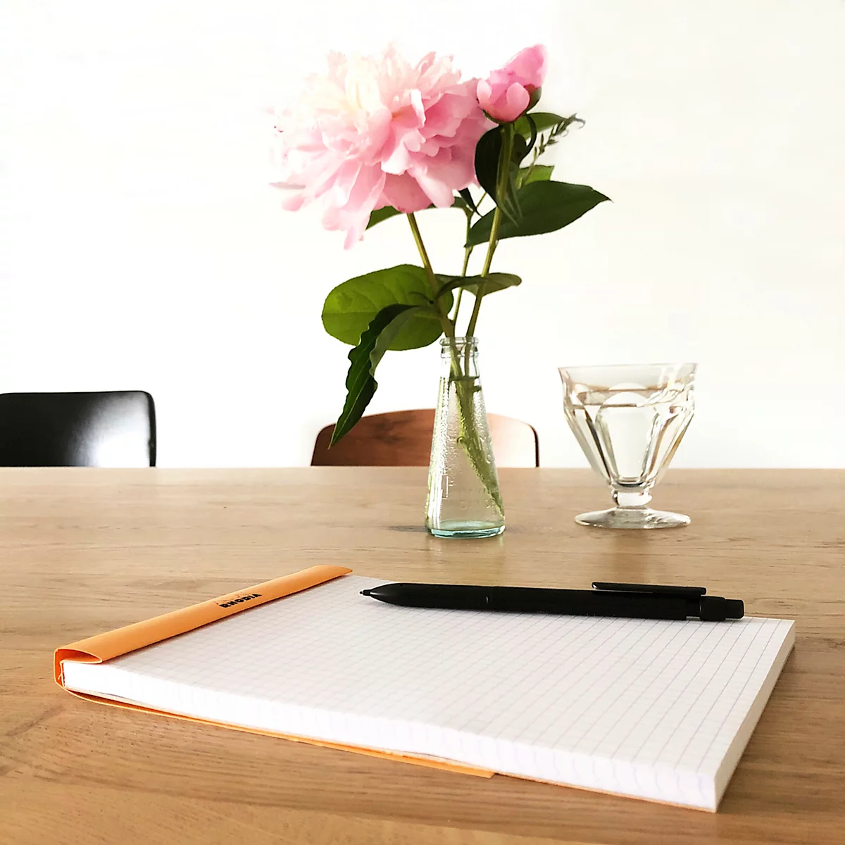 Bloc-notes Rhodia No.16, DIN A5, 80 feuilles, agrafé, dos cartonné, 80 g/m², quadrillé, orange