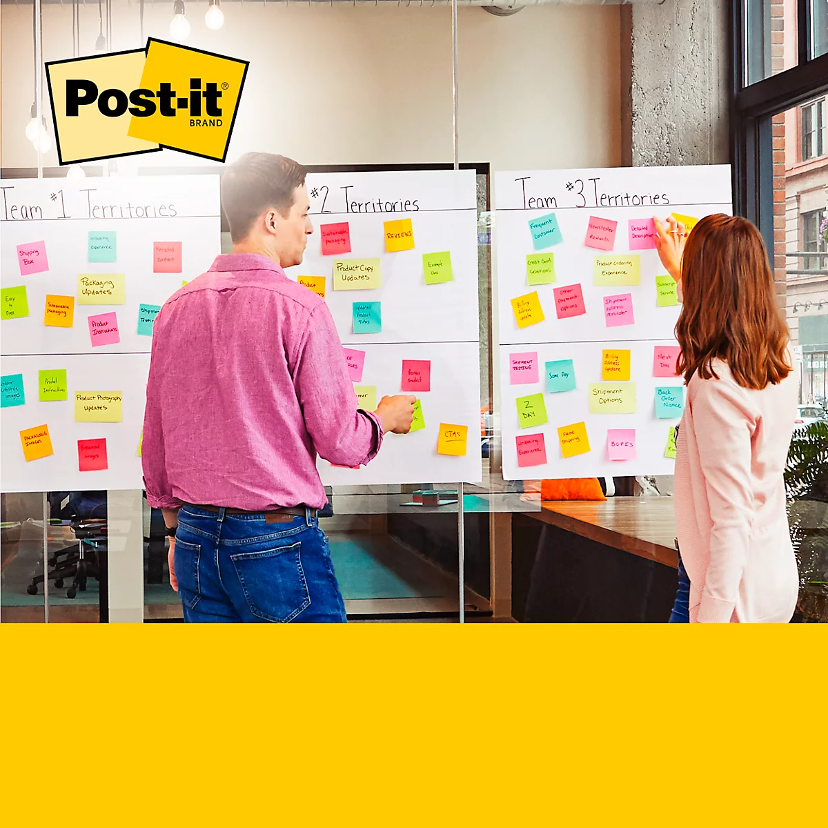 Blocs de reuniones Post-it®, 2 blocs de 30 hojas, blanco