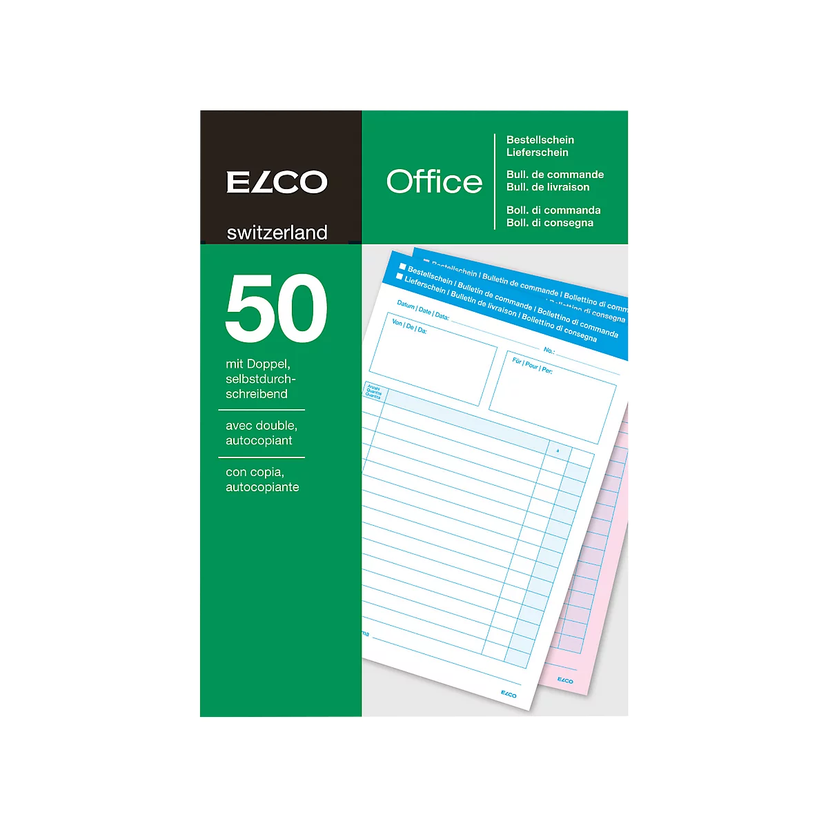 Elco Office bloc-notes recyclage, 5 pièces, A4, quadrillé 4 mm