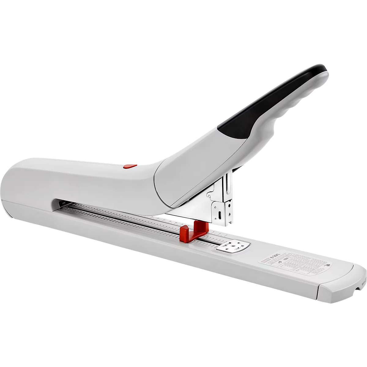 Bloknietmachine NOVUS B 56XL, voor nieten type 23/8, tot 170 vel, tot 100 nietjes, laadmechanisme, ABS, papierstop, vol metaal, grijs