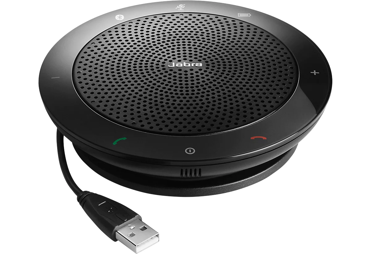 Bluetooth Freisprecheinrichtung Jabra SPEAK 510 UC, tragbar, bis 4 Teilnehmer, USB, UC-optimiert, 360°-Mikrofon, bis 30 m, bis 15 h, schwarz