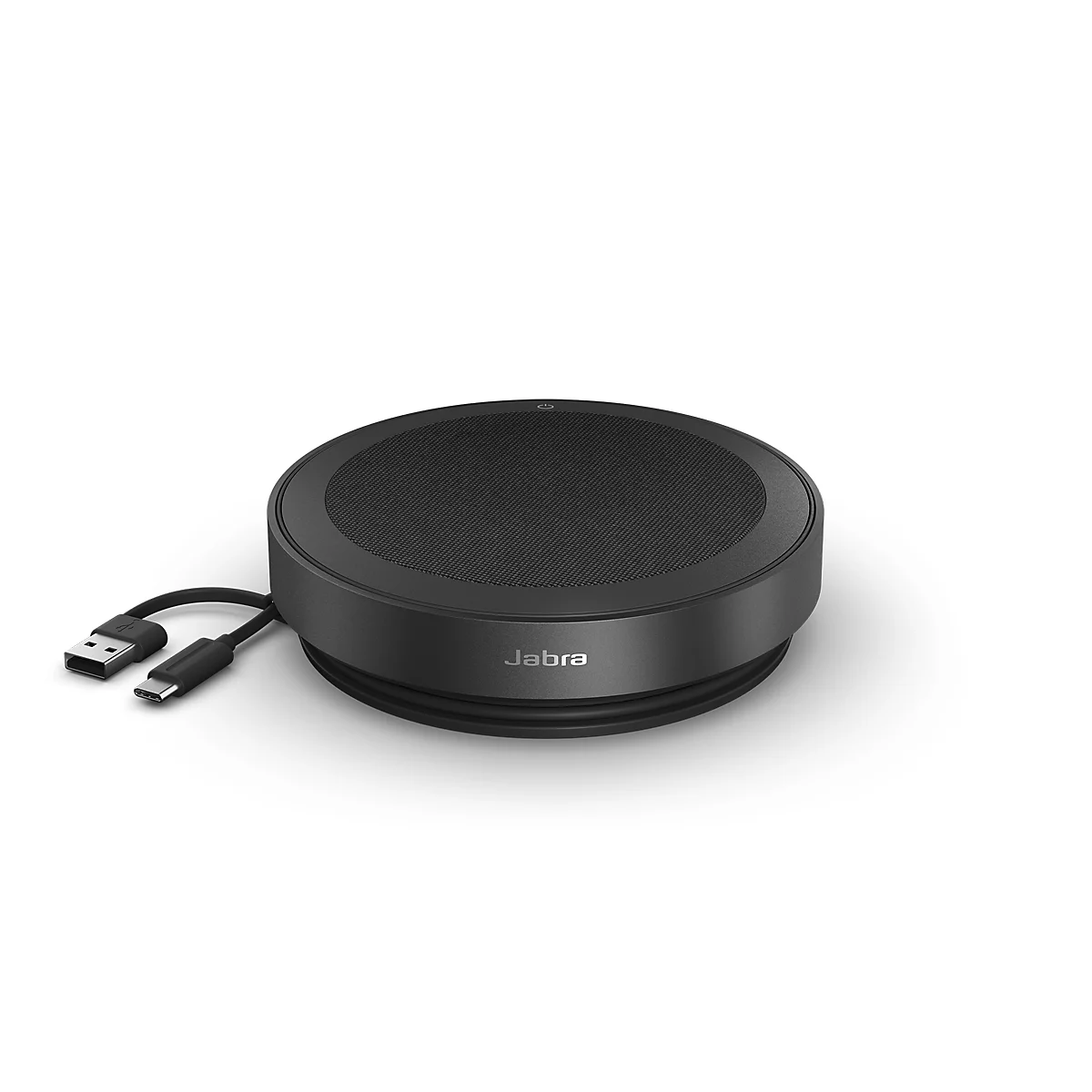 Bluetooth Freisprecheinrichtung Jabra SPEAK2 75, tragbar, bis 4 Teilnehmer, bis 30 m, bis 32 h, 4 Mikrofone, USB-A/USB-C, UC-optimiert, dunkelgrau