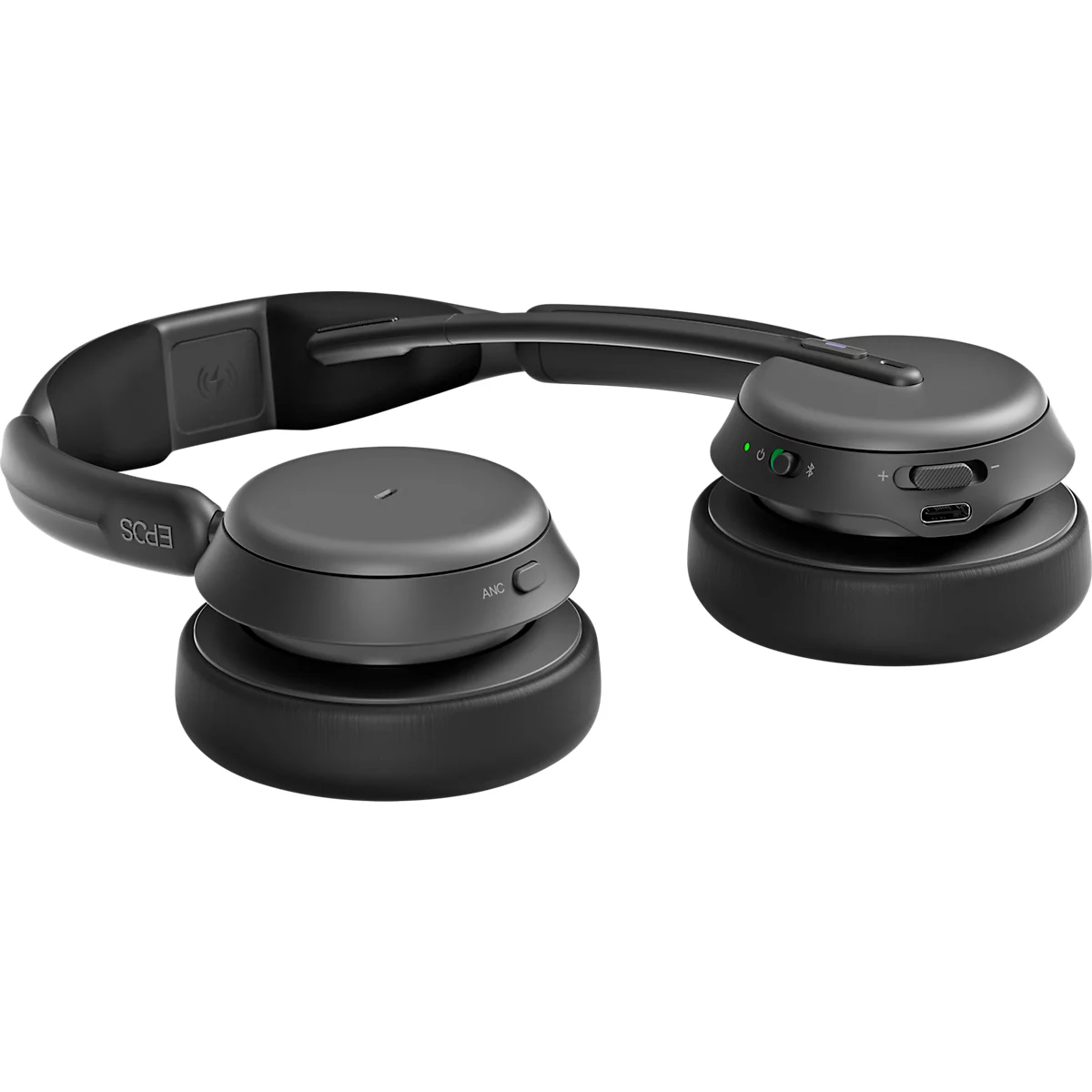 Bluetooth Headset EPOS Impact 1061, ANC, binaural, zertifiziert für Microsoft Teams®, bis 30 m, mit Ladestation, schwarz