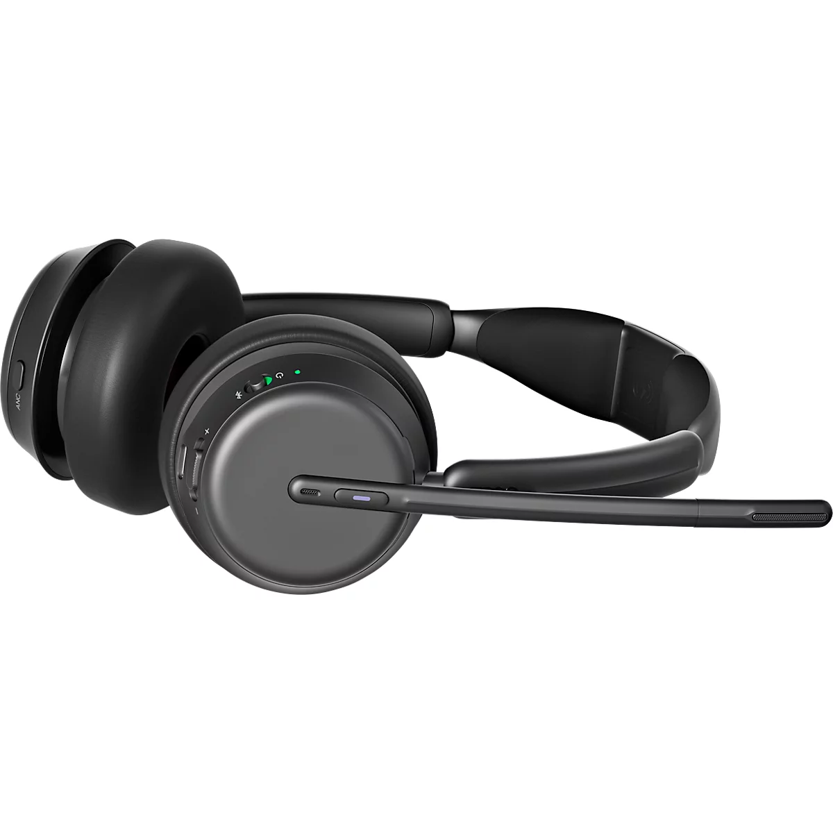 Bluetooth Headset EPOS Impact 1061, ANC, binaural, zertifiziert für Microsoft Teams®, bis 30 m, mit Ladestation, schwarz