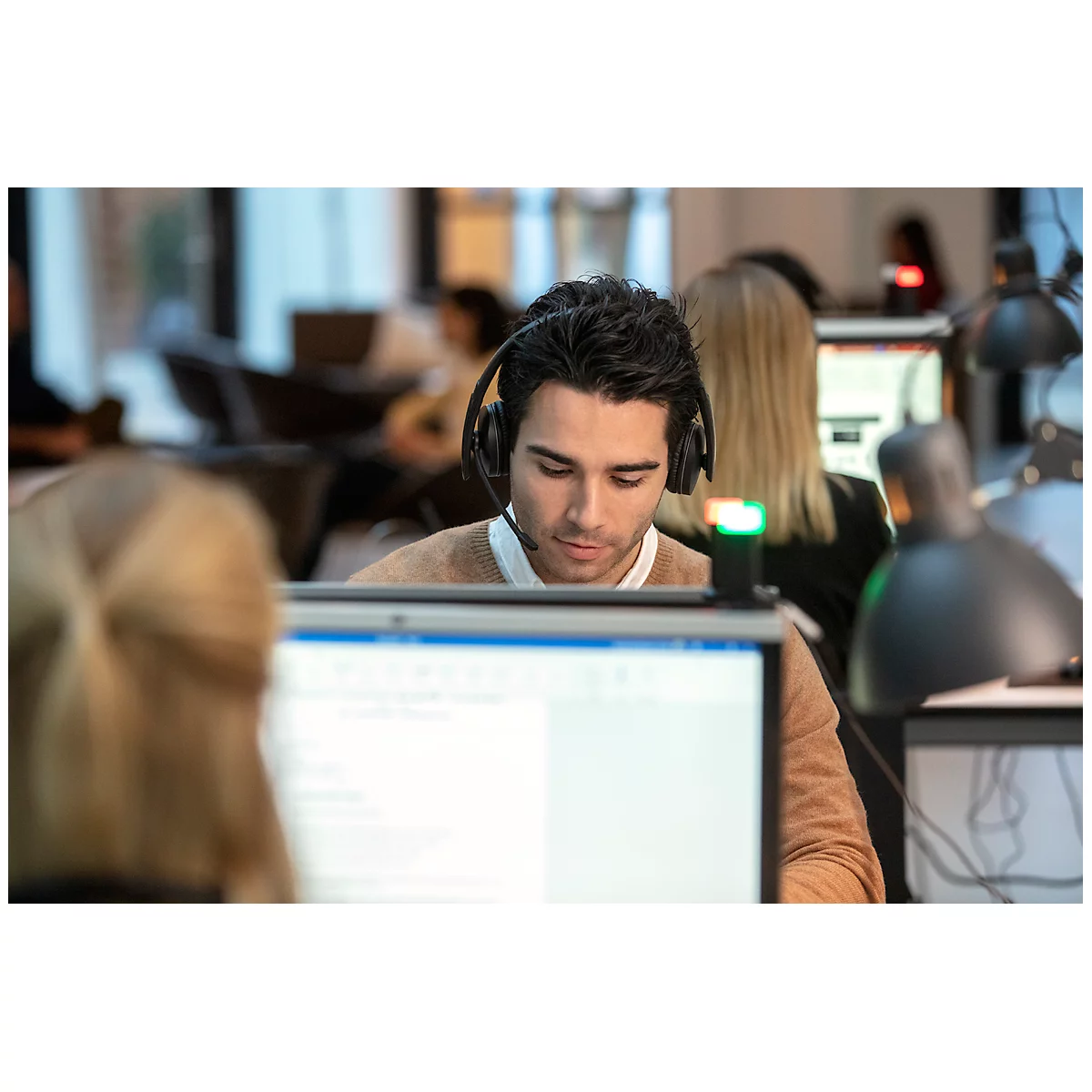 Bluetooth headset EPOS | Sennheiser ADAPT 260, binauraal, UC-geoptimaliseerd, gecertificeerd voor Microsoft Teams®, tot 25 m, tot 27 uur, met USB-dongle, zwart