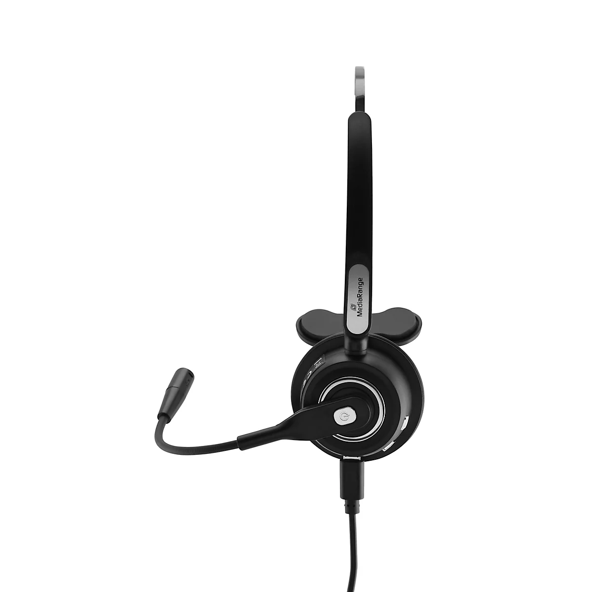Bluetooth Headset MediaRange MROS305, monaural, Lautstärkeregler, Mikrofon mit Rauschfilter, Reichweite bis 10 m, bis 12 h, schwarz