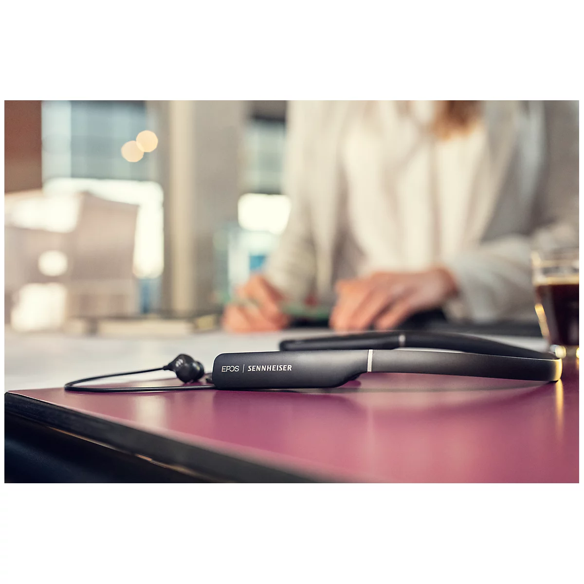 Bluetooth Headset Sennheiser Epos ADAPT 460, In-Ear, binaural, ANC, UC-optimiert, USB-Dongle, Reichweite 20 m, bis 15 h