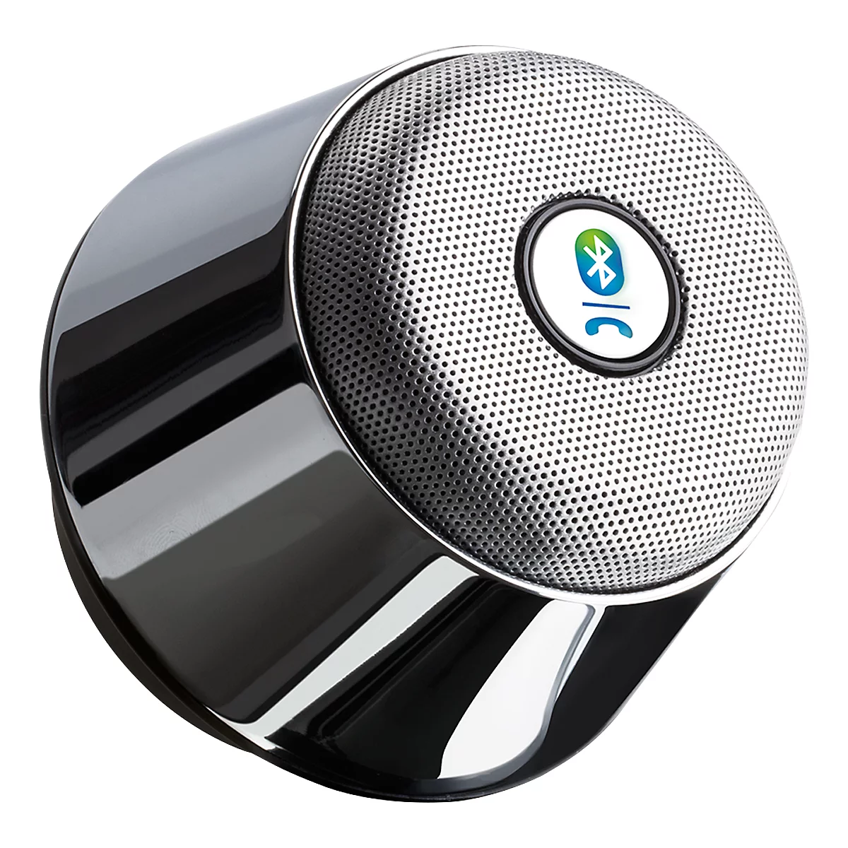 Bluetooth Lautsprecher Chrome, mit integriertem FM-Radio, Freisprechfunktion