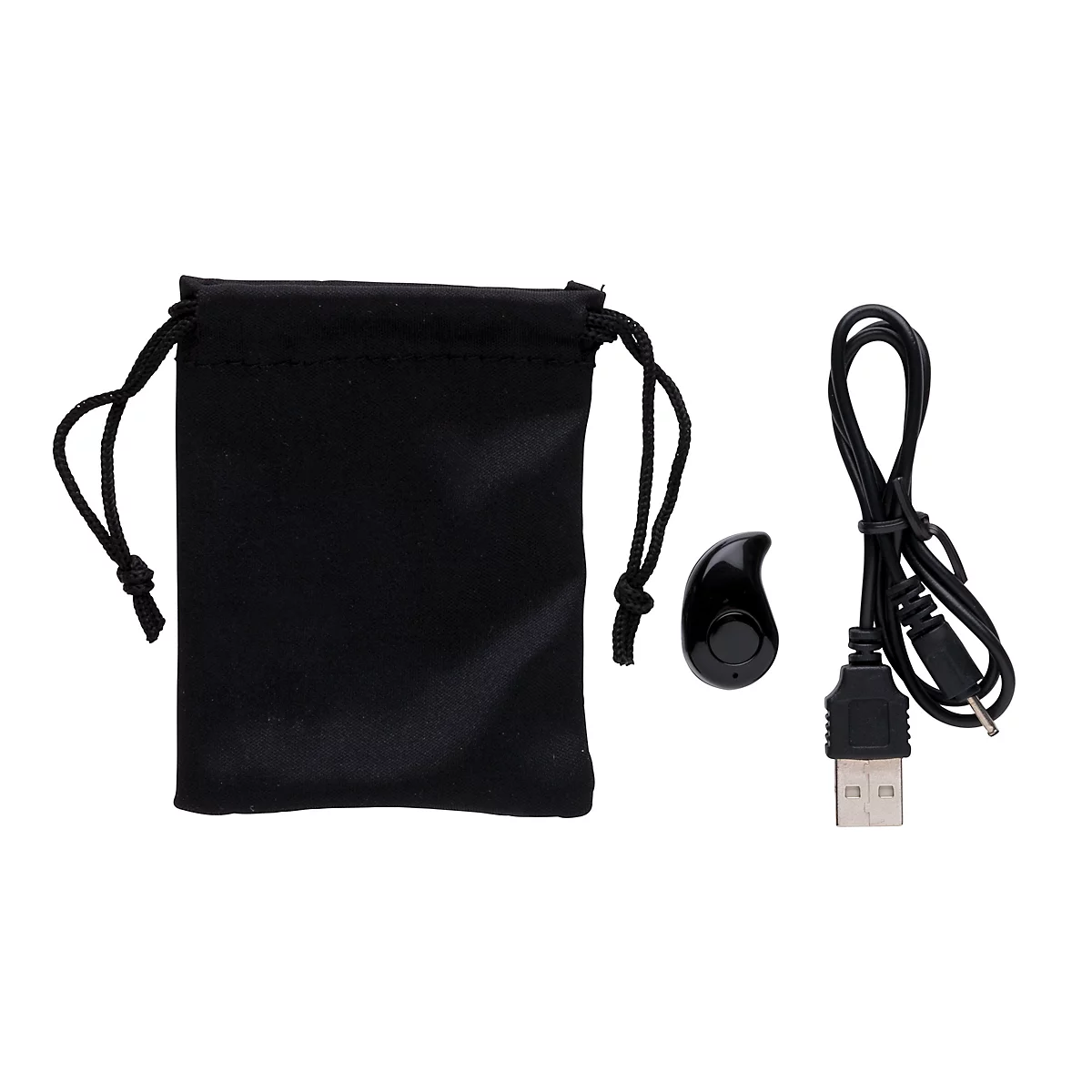 Bluetooth oortjes Wireless Business, 10 m, geïntegreerde microfoon, incl. pocket en USB-kabel, reclameprint 40 x 50 mm