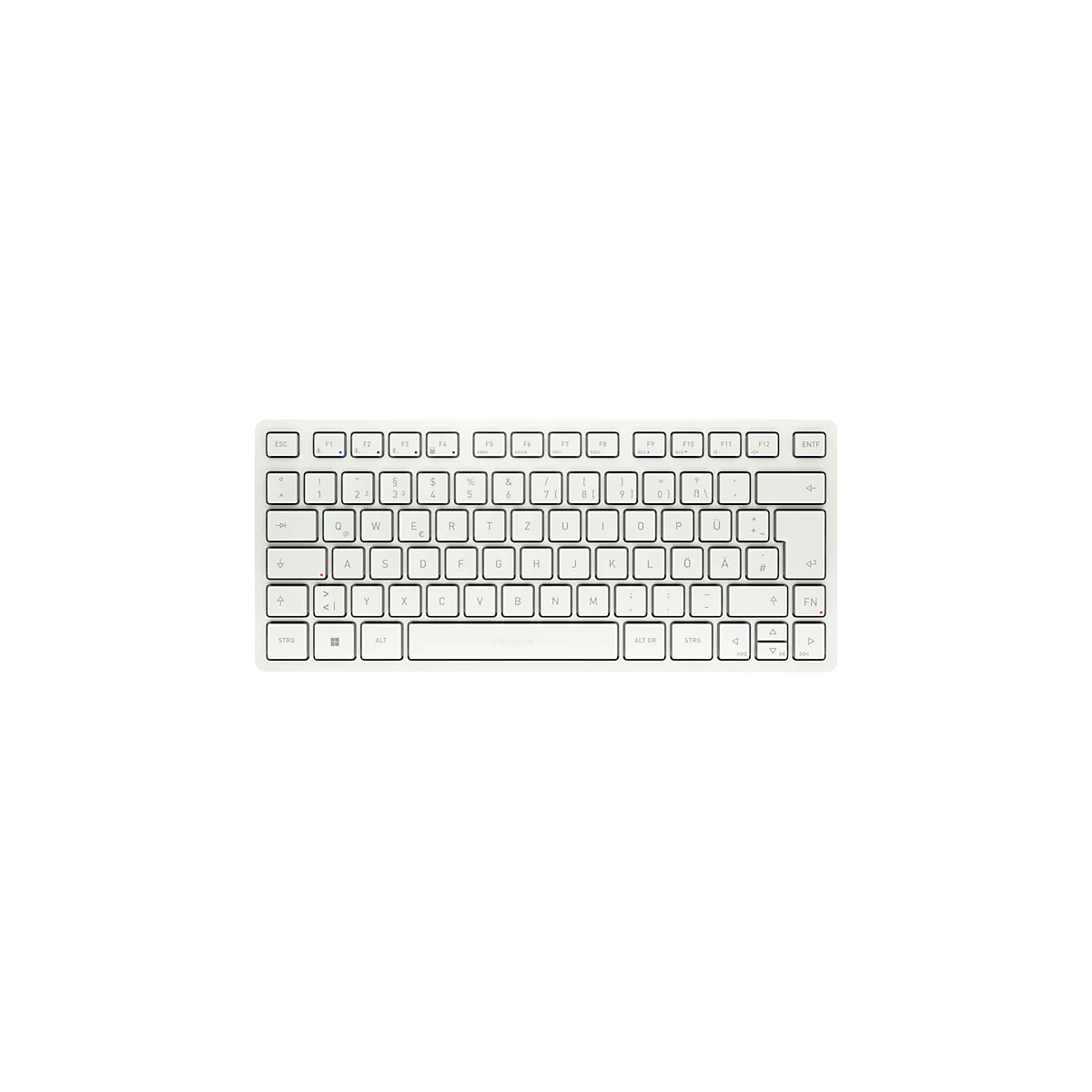 Bluetooth Tastatur Cherry KW 7100 Mini BT Milk White, QWERTZ, Multi-Device, kompaktes Format, inkl. Transporttasche