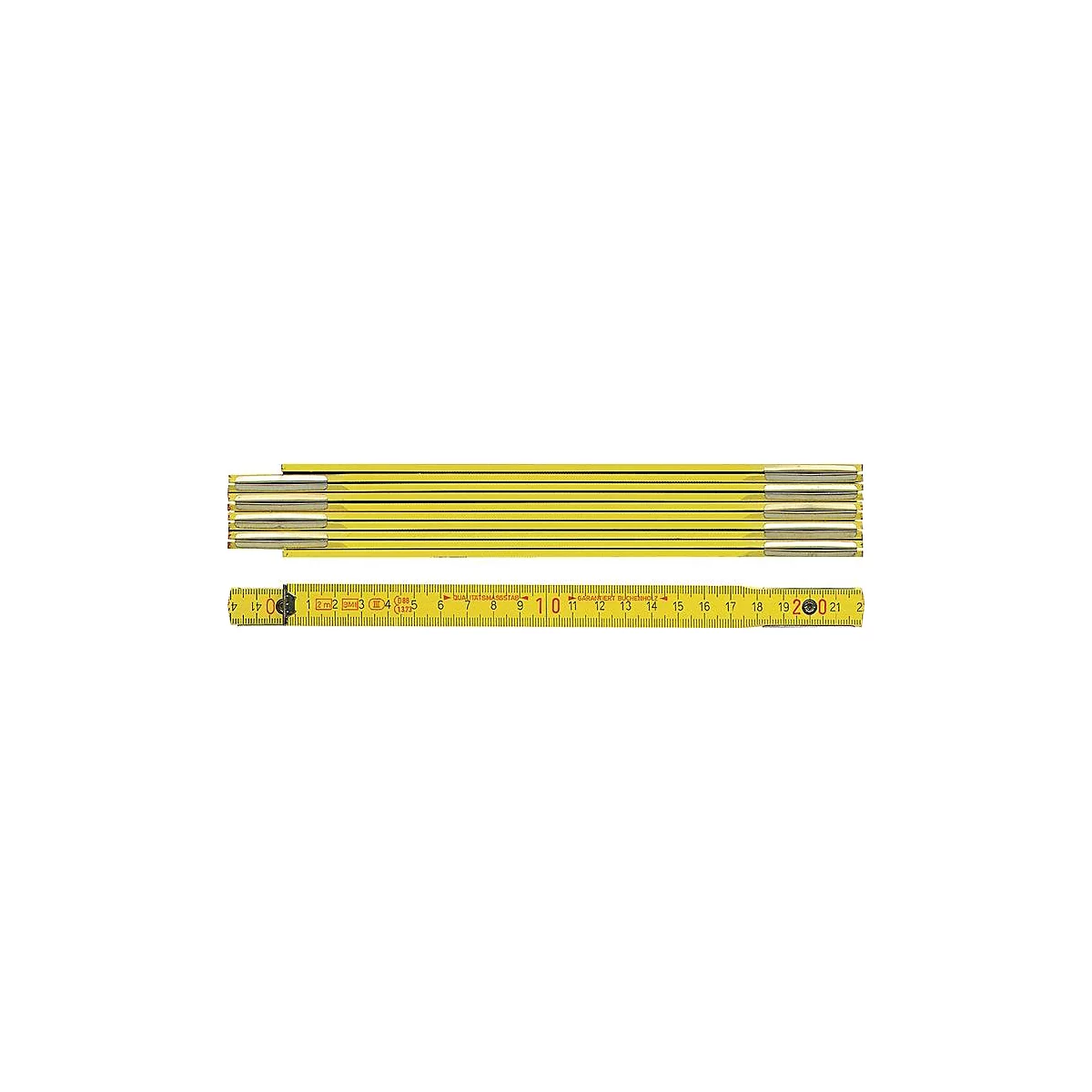 BMI duimstok, 2m lengte, beuken, geel, EG III nauwkeurigheid, breedte 16mm