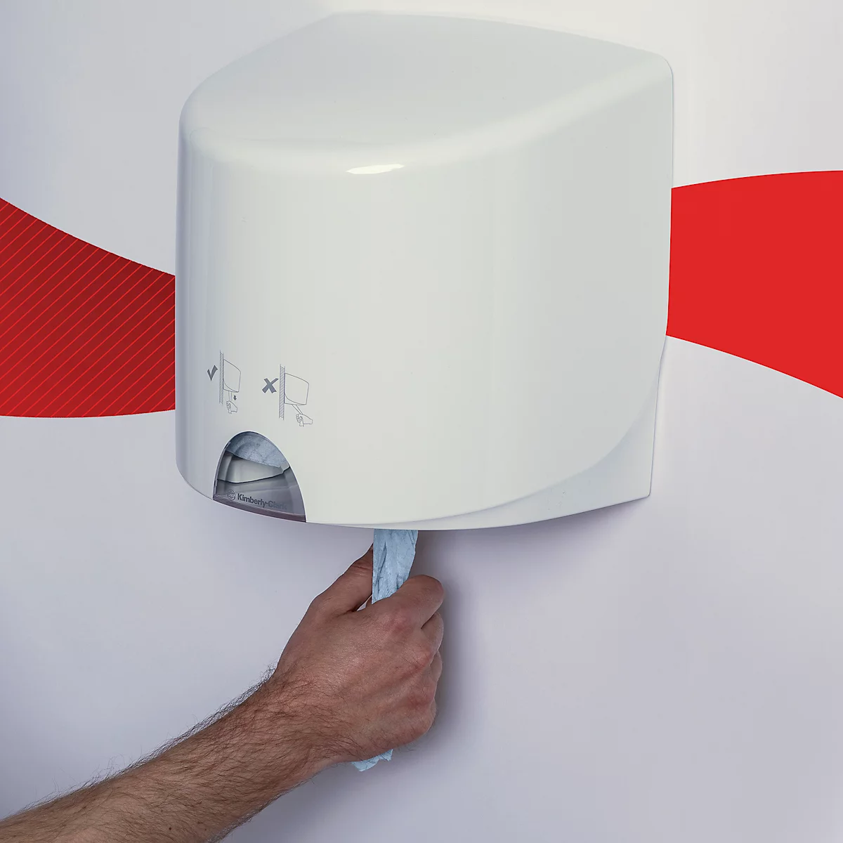 Bobine d'essuyage en papier L10 WypAll®, pour l'hygiène et l'alimentation, 6 x 630 lingettes, bleu