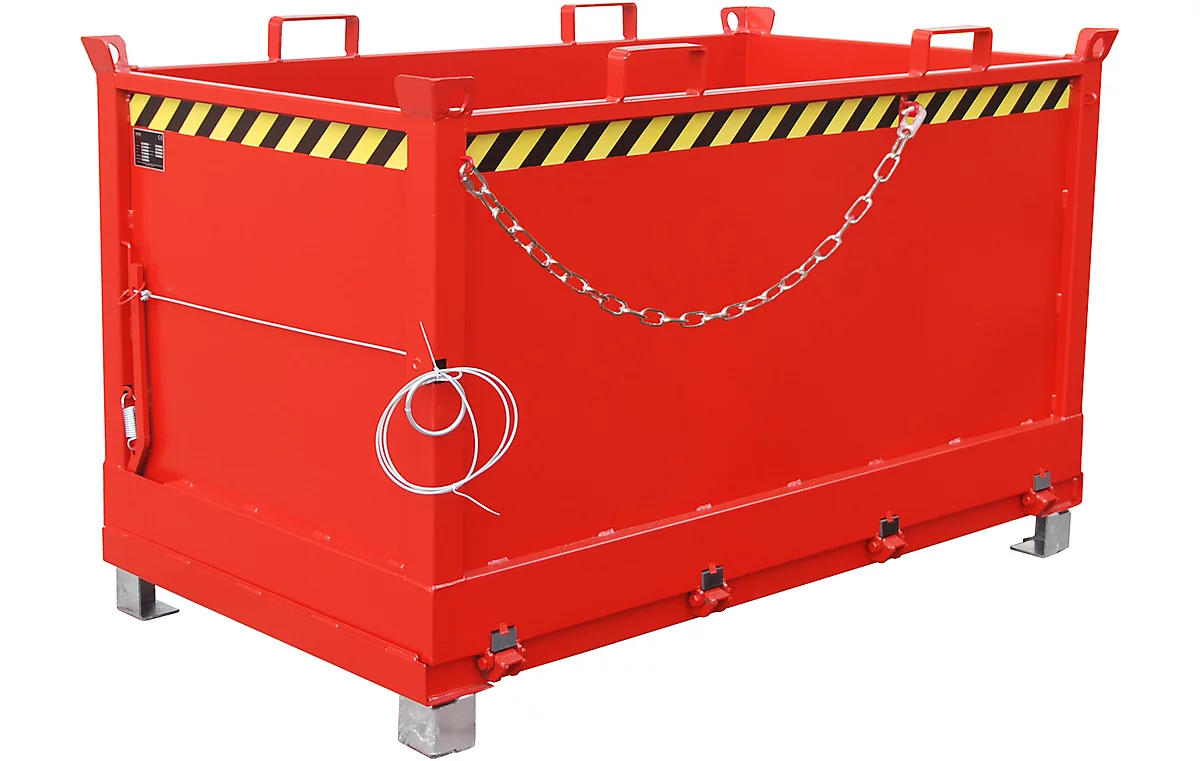 Bodemklepcontainer FB 1500, rood